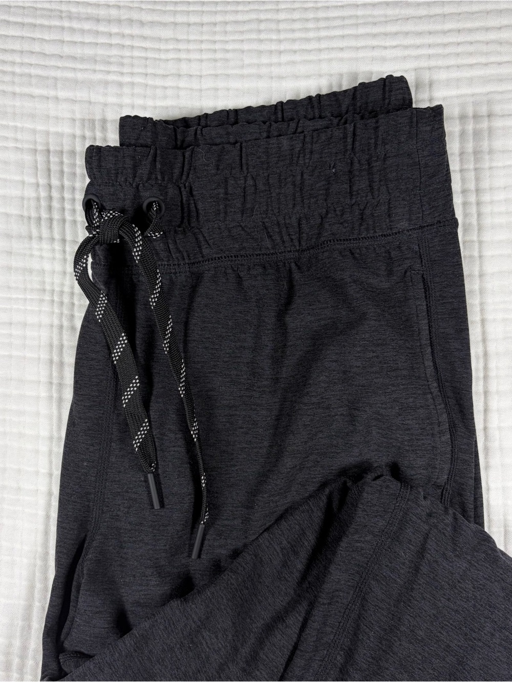 FLX Women's Black Drawstring Athleisure Performance Pants Relaxed Fit Sz M
